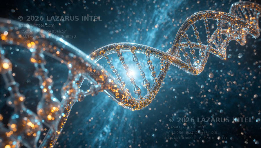 DNA DIVINE 4K v1 — asset visual 4K, Lazarus Intel Tier 02