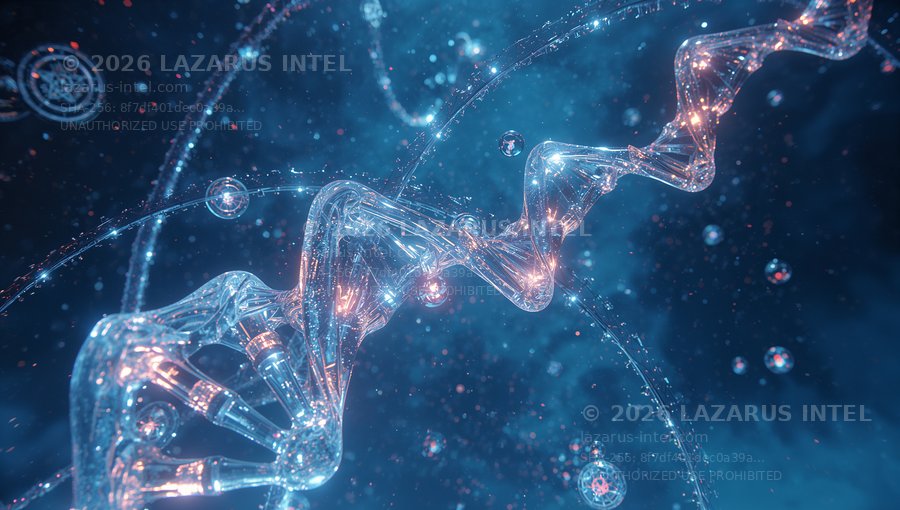 DNA NONLINEAR 4K v1 — asset visual 4K, Lazarus Intel Tier 02