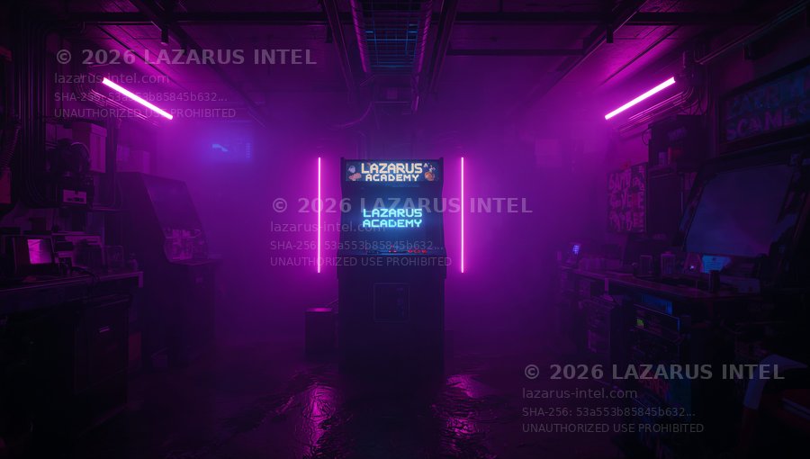 LAZARUS ARCADE 4K — asset visual 4K, Lazarus Intel Tier 02